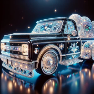 High-resolution digital artwork of a delicate and transparent ob...