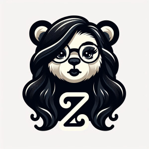 Illustrate a stunning black female teddy bear adorned with glass...