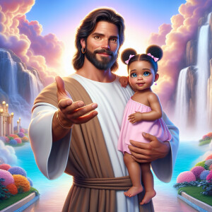 Create a 3D realistic artwork featuring the phrase 'Jesus Saves'...
