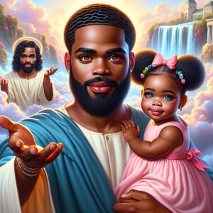 Create a 3D realistic artwork featuring the phrase 'Jesus Saves'...