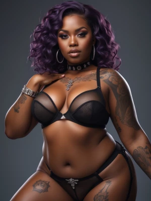 "Please create an image of an African American woman with brown...