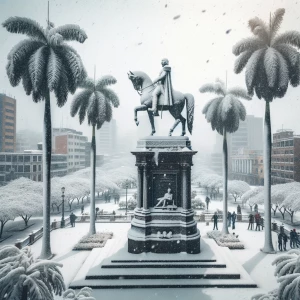 Cuidado Bolívar de Venezuela caiga nieve