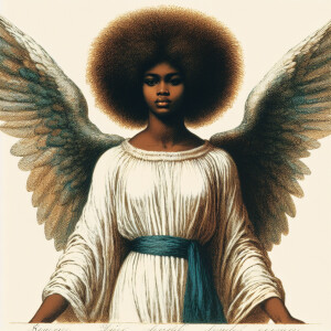 Create an image, in the style of William Blake, portraying a you...