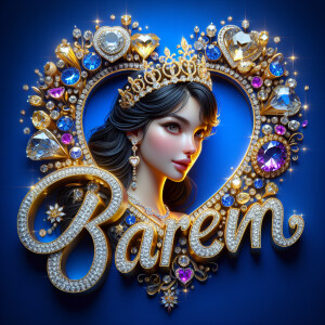 VCraft a 3-D image showcasing the name 'KAREN' in a luxurious go...
