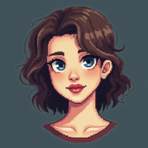Generate a digital portrait in a 16-bit pixel art style, evoking...