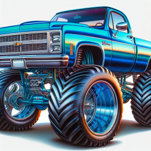 1983 Chevrolet C10, candy blue