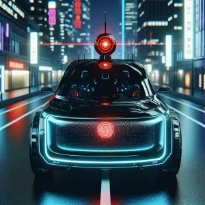 Create an image of KITT, the intelligent, talking car from the T...