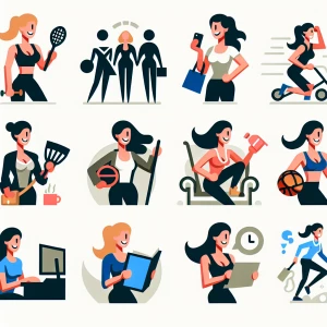 a woman that does activities