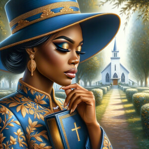 Render an airbrush oil painting of an African American woman wit...