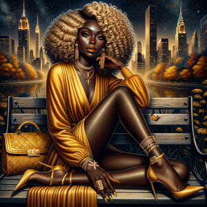 Airbrush Style: innner New York skyline landscape. A beautiful A...