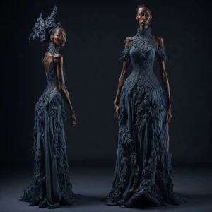 a girl in light blue dress