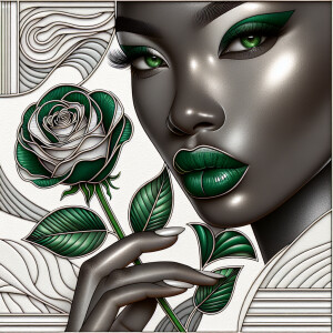 Create a visually engaging design by blending white and differen...