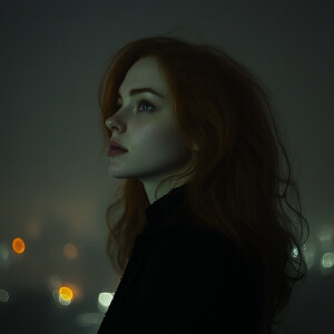 Create a series of photorealistic images featuring a woman with...