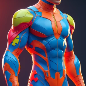 Design a superhero clad in seamless liquid armor that resembles...