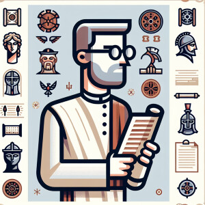 create a profile image for Historian with identifying symbols