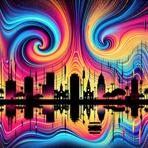 Psychedelic Mardi gras with all psychedelic colors