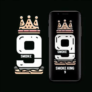Make me a sandwich wallpaper saying “smoke king 9” with a crown...
