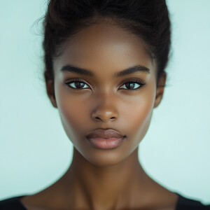 Portrait of an attractive 21-year-old African American and Jamai...