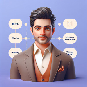 Create a desi look avatar to represent  for 'Customo', an All-in...