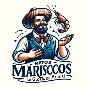 Create a logo for "Netos Mariscos La Gloria De Malbiri" featurin...