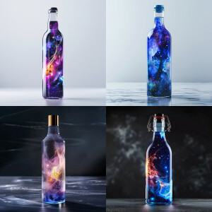 Luxurious glass bottle, unique product label, for a bottle water...