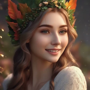 a cute elf, smilling, close up photoshoot, hyper realistic