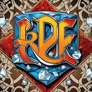 Design a logo for the fashion brand R2C2 incorporating icy diamo...