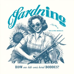 A nostalgic 1950s housewife with shoulder-length curled hair, we...
