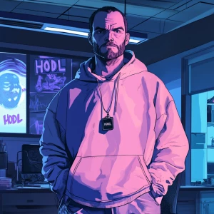 Create a stylized digital artwork in the modern Grand Theft Auto...