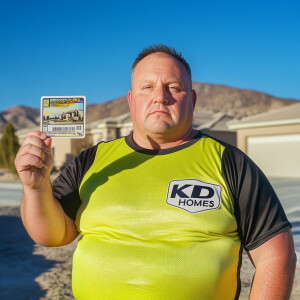 Michael O’Sullivan: A man holding up his photo identification Ca...