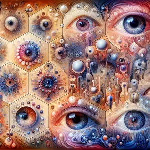 Create an image of an eight-dimensional optical illusion that in...