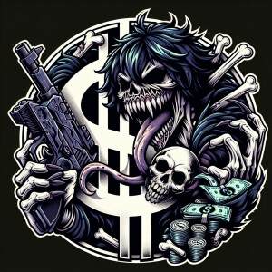 Design a horror themed dark colored  anime comic style and highl...