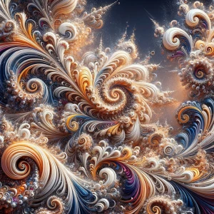 Wet paint BrushStrokes  Swirl's, Curl's,spirals and fractals 3D...