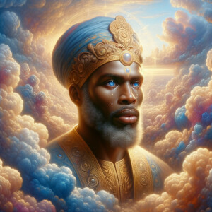 Create a 3-D realistic oil, painting light skin
African-America...
