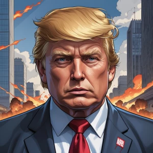 Trump in marvel style