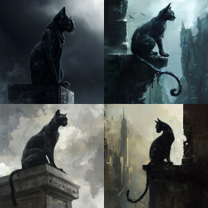 Catwoman perching