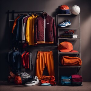 Banner Showing Different Sports Wear Products For My Website