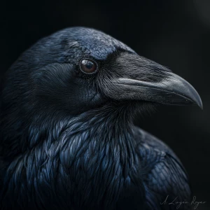 Crows slightly larger than usual with a wingspan of up to 3 feet...