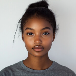 A 21-year-old African American woman from California with a clea...