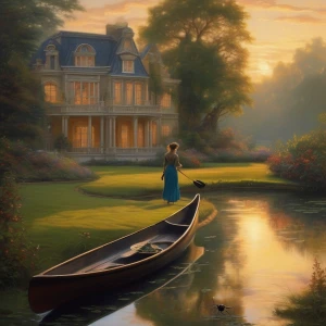 A woman walking outside towards the back patio with a spider on...