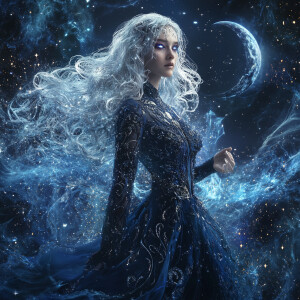 Create a hyperrealistic, cinematic digital art portrait of Selen...