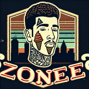 Vintage embroidered graphic of the rapper Gucci mane with an ice...