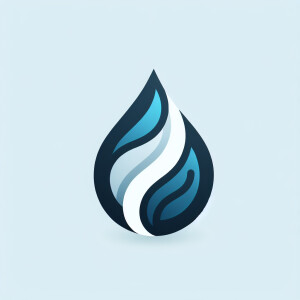 Design a minimalist and modern water drop logo that symbolizes p...