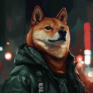 MEME DOGE, highly detailed character portrait in the style of mo...