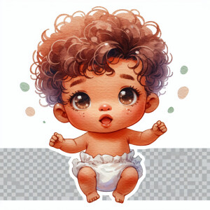 a single picture of a cute baby with curly hair tan skin wearing...