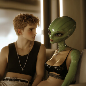 1 boy(European face , Handsome, attractive,sweatshort,, top blac...