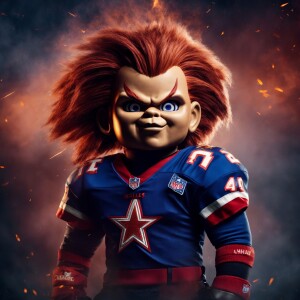 stylized, aggressive-looking  chucky  that embodies the spirit o...