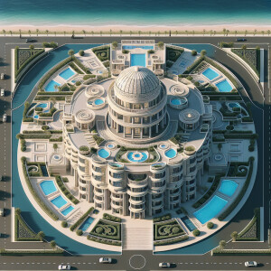 طراحی نمای کلاسیک فاخر برای هتل چهار طبقه در چابهار کشور ایران ن...