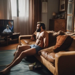 As I walk in the living room my dad was passed out on the couch...