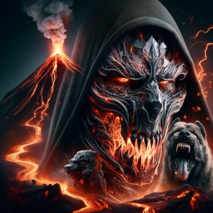 Create an image featuring a transparent crystal mask styled afte...